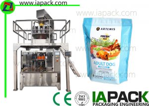 Full Automatic Zipper Bag Pet Food Packaging Machine Pet Snacks Stand Up Pouch Filling Sealing Machines Premade